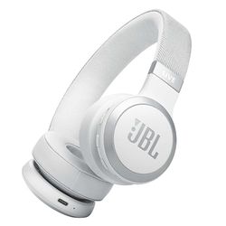 JBL Live 670NC Wireless On-Ear Headphones with Noise Cancelling Technology and up to 65 hours Battery Life, in White