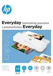 HP Everyday A5 80 Micron Glossy Clear Hot Laminating Pouches (Pack of 25) 9155
