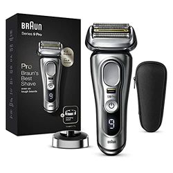 Braun Series 9 Pro 9417s Elektrisch Scheerapparaat Voor Mannen, 4+1 Kop Met ProLift Trimmer, Voor 60 Min Scheren, Wet&Dry gebruik op 1-, 3- en 7-Dagen-Baard