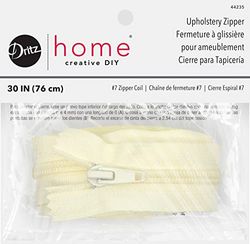 Dritz Cerniera per tappezzeria, 76,2 cm, Poliestere, Nylon, Crema, 76.20 cm