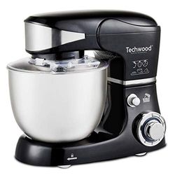 Techwood TRO-1056 Robot impastatrice-5 l-1000 W, Metallo, 6 velocità, Nero