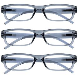 The Reading Glasses Company Gafas De Lectura Gris Ligero Cómodo Lectores Valor Pack 3 Estilo Diseñador Hombres Mujeres Uvr3Pk032Gr +3,50 3 Unidades 88 g