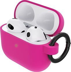 Otterbox Coque Soft Touch pour AirPods 3e Gen 2021, Coque de Protection Antichoc, Anti-Chute, Ultra-Mince, Anti-Rayures et Anti-éraflures pour Apple AirPods, Mousqueton Inclus, Rose