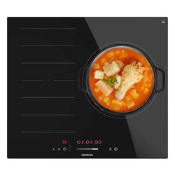 Cecotec Placa de Inducción de 1 Fuego y 1 Zona Flex, 60cm, Bolero Squad 3001 Flex. 6600W, 9 Niveles, Bajo Consumo, Temporizador, Función de Refuerzo, Control Táctil, Bloqueo para Niños