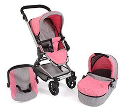 Bayer Chic 2000 645 57 kombidockvagn Fides 3-i-1, melange grå-rosa