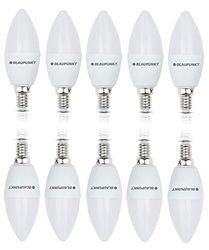 Blaupunkt Ampoule LED E14 – Bougie – Éclairages pour Pièces – 6.8W – Remplacement de 50W – Dépolie – Blanc Naturel 4000K – 680 lumens – Lampe Économe en Énergie et en Coûts – Lot de 10