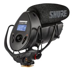 Shure VP83F LensHopper Camera-Mounted Condenser Shotgun Microphone with Integrated Digital Flash Recording - Windscreen, Superior RF Immunity, Backlit LCD, 5-Position Joystick, Rycote Lyre Shock Mount