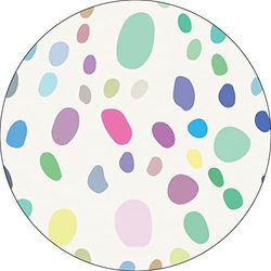 Bonateks, Ronde digitaal bedrukte muismat, antislip onderkant, voor kantoor en thuis, diameter: 22 cm