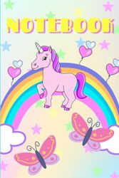 NOTEBOOK: Unicorn Colorful Blank Lined Notebook
