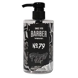 BARBER MARMARA Gel da barba da uomo n. 79 – Gel da barba trasparente da 500 ml – Shaving Gel Men – per una rasatura precisa dei contorni della barba – scorrimento ottimale – Raffredda la pelle