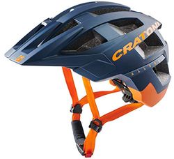 Cratoni Uniseks fietshelm voor volwassenen, blauw-oranje, M/L (58-61 cm)