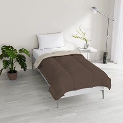 Italian Bed Linen Dreams and Capricci Padded Winter Quilt 150 x 200 cm Brown/Cream