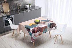 Bonamaison Nappe de Cuisine 145 x 145 cm - Conçu et fabriqué en Turquie