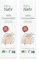Eco by Naty Ecological Disposable Bags - Baby Nappy Sacks, 100% Compostable and Biodegradable (Pack of 100 pieces)