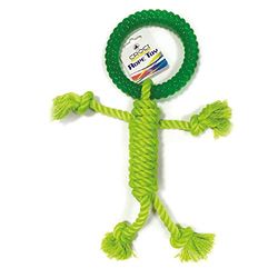 CROCI Katoen Bone Touw met TPR Ring, 15 cm
