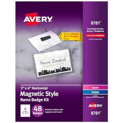 Avery Magnetisch naamplaatje en naamplaatje, 7,6 x 10,2 cm (8781)