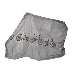 Relaxdays Capa para bicicleta, capa protetora, proteção solar, cobertura, polietileno, 200 x 115 cm, cinzento