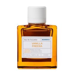 KORRES VANILLA FREESIA Eau De Toilette da donna, fragranza femminile floreale ed elegante, dermatologicamente testata, 88% ingredienti naturali, vegan, 50ml