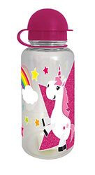 infinite by GEDA LABELS (INFKH) - Botella de agua de unicornio (350 ml, plástico, multicolor, 6,2 x 17 cm, 1 unidad)