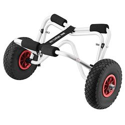 RAD Sportz Chariot à roulettes avec pneus sans air – Capacité de 63,5 kg pour transporter kayak, paddle, SUP, canoë – Cadre en aluminium (blanc)