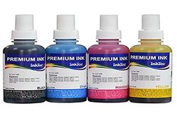 4 tintas InkTec Negro, Cian, Magenta, Amarillo para Recarga de impresoras HP Smart Tank 455, 555, 655, 570, 530, 500