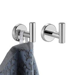 JQK Toallero Acero Inoxidable de 24 Pulgadas para baño, toallero de Soporte de Pared con Acabado Cepillado, Longitud Total de 12 Pulgadas, TB210L24-BN