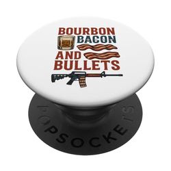 Bourbon, tocino y balas PopSockets PopGrip Adhesivo