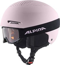 ALPINA Unisex - Niños, ZUPO Set (+Piney) Casco de esquí, Light-Rose Matt, 51-55 cm
