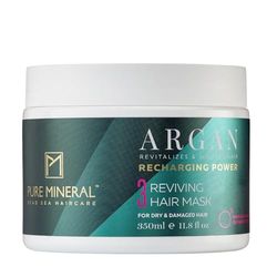 Pure Mineral - Intensive Argan Hair Mask - Repair & Shine for Dry Hair - Nourishing with Vitamin E - Sulfate-Free, Paraben-Free, Petrolatum-Free - 350ml