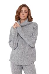 Trendyol Dolcevita Pianura Regolare Maglione Maglia di Tuta, Grigio, S Donna