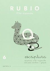 Escriptura 6 RUBIO Català | Escriptura amb majúscules, dibuixos, nombres, greques | +7 anys