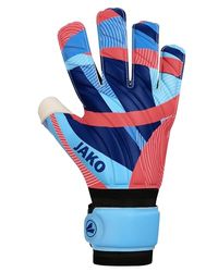 JAKO Unisex keeperhandschoenen River Supersoft RC, SkyBlue/Coral/Navy, 8