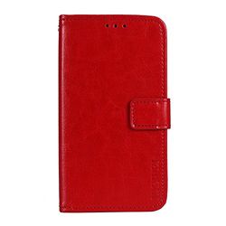 Funda para Nokia X6 2018 Faux Cuero Billetera con Stand Función Carcasa para Nokia X6 2018 (Rojo)