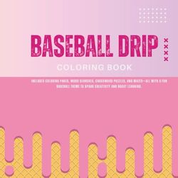 Baseball Drip Coloring Book