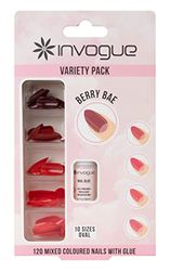 Invogue Berry Bae Oval Nails - Variety Pack (120 Pieces)