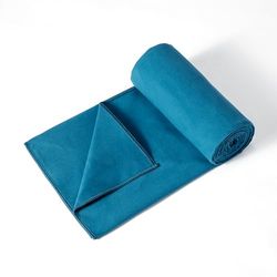 Amazon Basics Hot Yogamat-Handdoek, Zachte Microvezel, Antislip, Absorberend, 188 cm x 61 cm, Aquamarijn
