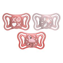 PhysioForma Light, Sucette bébé avec Tétine en Silicone 6-16 Mois, Légère et Respirante, Forme Ergonomique, Soutient la Respiration Physiologique et le bon développement de la Bouche, Rose, 2 pièces