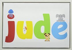 Little Helper Feel Good Art Toile encadrée avec cadre en bois massif Motif illustration mignon 34 x 24 x 3 cm Taille S Jude