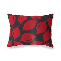 BonaMaison Fundas para Cojínes, Negro Rojo Funda de Almohada para Sofá Coche Silla Oficina Cama Decorativa Moderna Decoración del Hogar, 45x60 Cm - Diseñado y Fabricado en Turquía