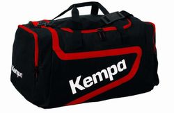 Kempa Sporttasche Teamline Sportbag 35L - Bolsa para Material de Balonmano (35 l), Color Negro/Rojo, Talla S