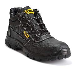 Black Hammer Chaussures De Sécurité Hommes Bottes De Sécurité en Cuir Résistantes et Imperméables S3 SRC 1007 (48 EU),Noir