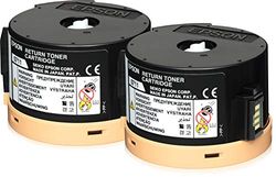 Epson Toner 0711, confezione da 2 pezzi, nero C13S050711, 2.500 pagine