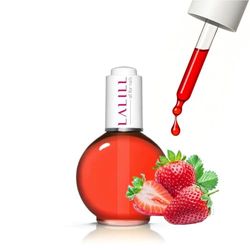 LALILL Nail Cuticle Oil 75ml - Huile de soin des ongles à la fraise - Huile de soin des cuticules - SPA Manucure Mains Nail Design - Vegan - Avec Pipette