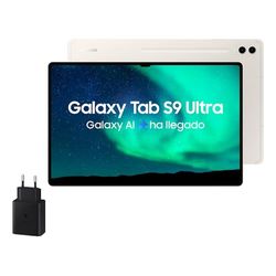 SAMSUNG Galaxy Tab S9 Ultra, 512 GB, 5G + Cargador 45W - Tablet Android con IA, Ranura MicroSD, S Pen Incluido, Beige (Versión Española)