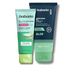 Babaria - Bálsamo After Shave con Aloe Vera + Gel Refrescante y Calmante para Hombre - 150 ml | Cuidado Facial Post-Afeitado | Para Todas Las Pieles