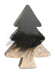 riffelmacher & weinberger christbaumschmuck-fabrik gmbh&co.kg 20547 Boom staand met goudglitter, hout, 16 cm, 1 stuk, zwart-goud