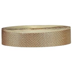 Strapworks Fettuccia leggera in polipropilene – fettuccia in poliestere per riparazione di attrezzi fai da te, collari per animali domestici, artigianato – 2,5 cm x 9,1 m – cachi