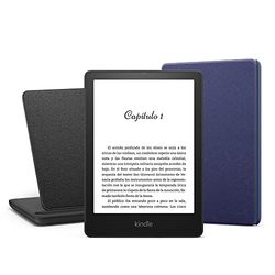 Kindle Paperwhite Signature Essentials Bundle con Kindle Paperwhite Signature Edition (32 GB, sin publicidad), Funda de Piel de Amazon y Base de Carga Inalámbrica Made for Amazon