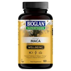 Bioglan Superfoods Organic Maca, high in Vitamin C | Energy & Stamina | Fatigue & Tiredness - 60 Capsules