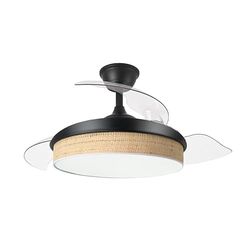 Eden pulse ventilator, zwart, 91D, 3 uitklapbare vleugels, 72 W, afstandsbediening, timer, 37/52 x 40/91 cm